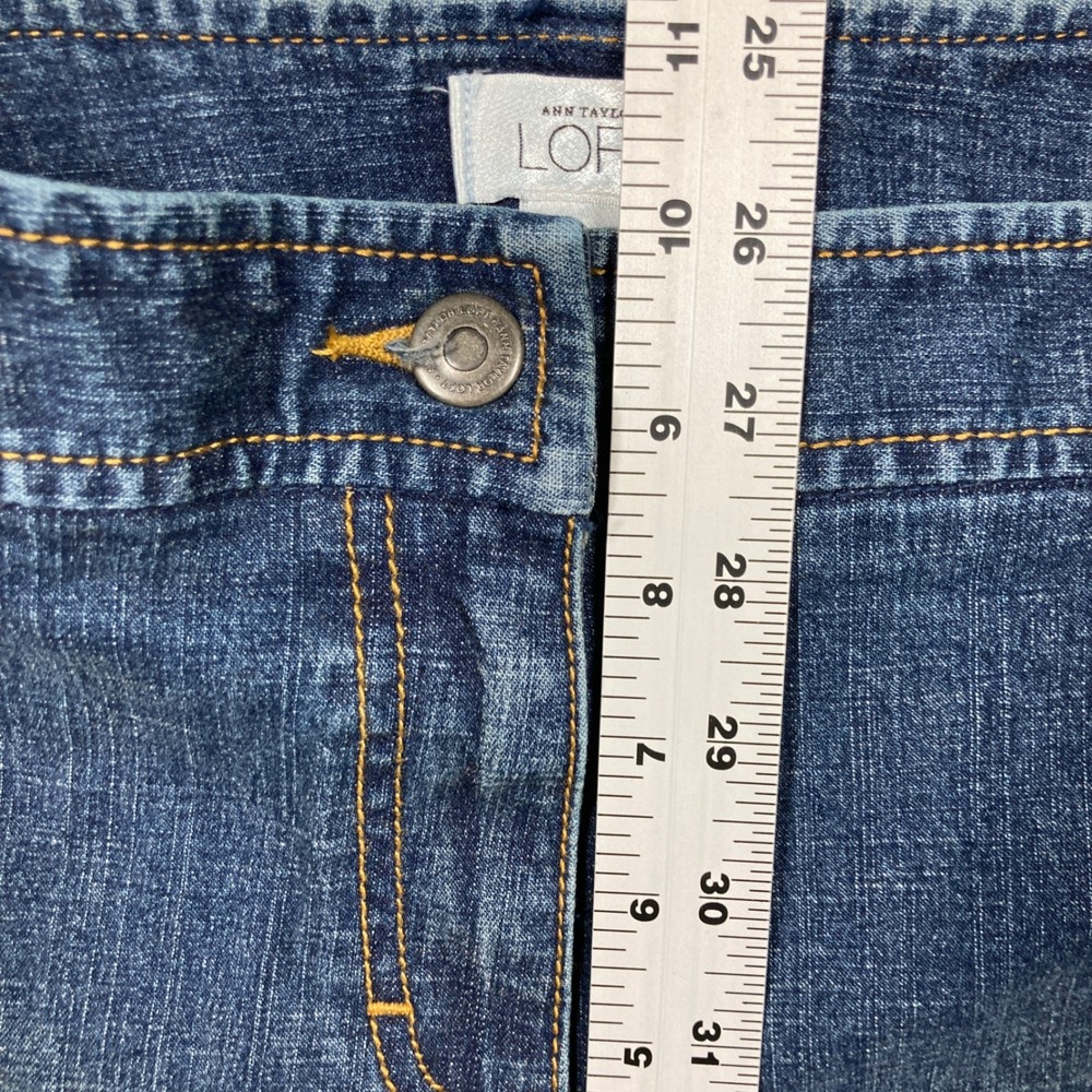 LOFT Blue Denim Bermuda Shorts - Picture 4 of 11